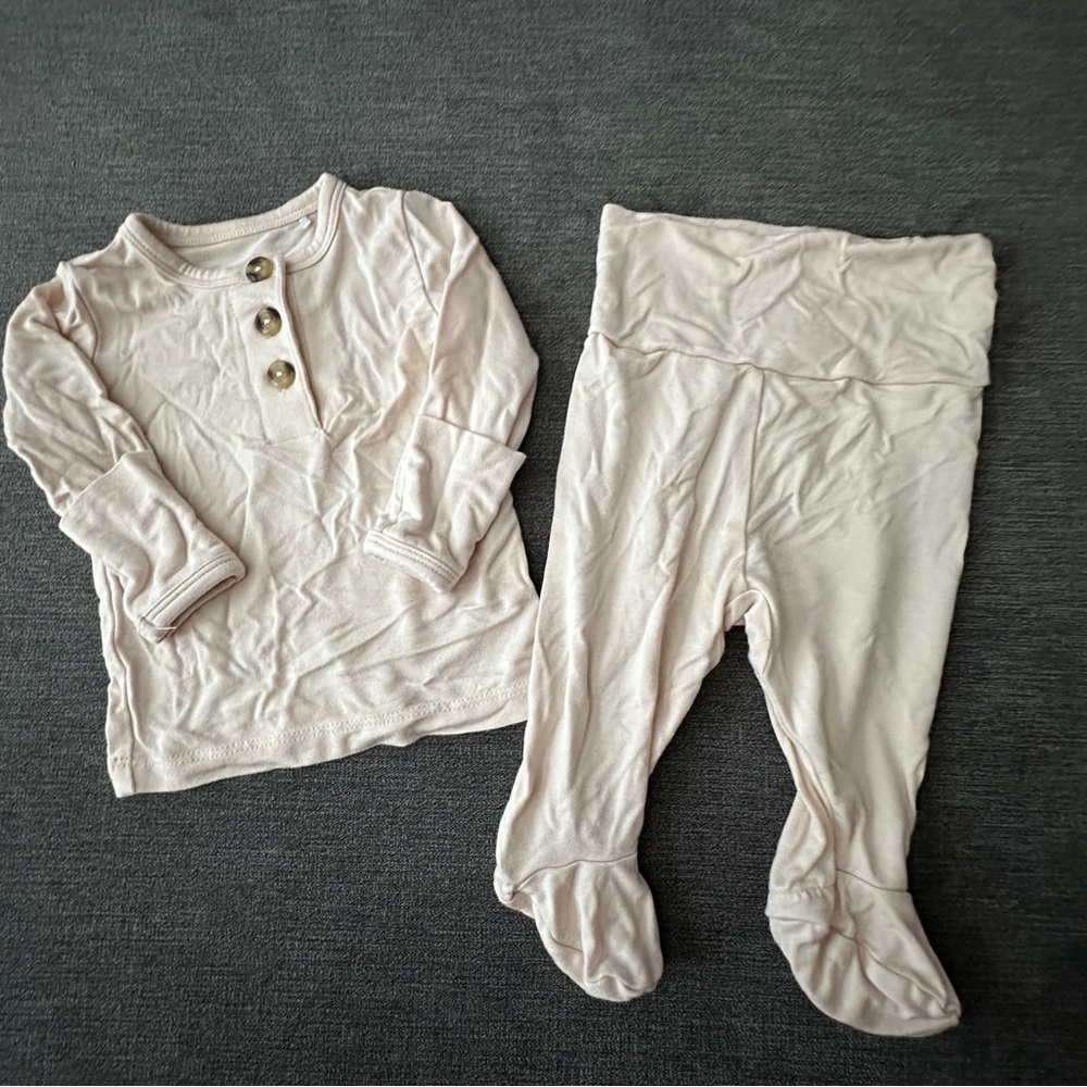 Little Bum Bums Bamboo Cream Baby Outfit Set size NB-3M